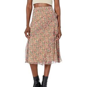 Joie Silk Floral Midi Skirt Size 6